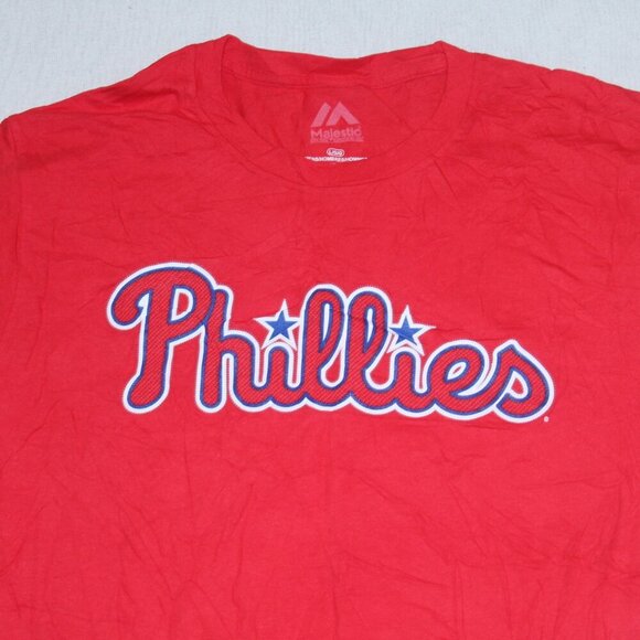 MLB Philadelphia Phillies Men Red Tee Shirt Harper 3 Majestic Size Large - Picture 8 of 10